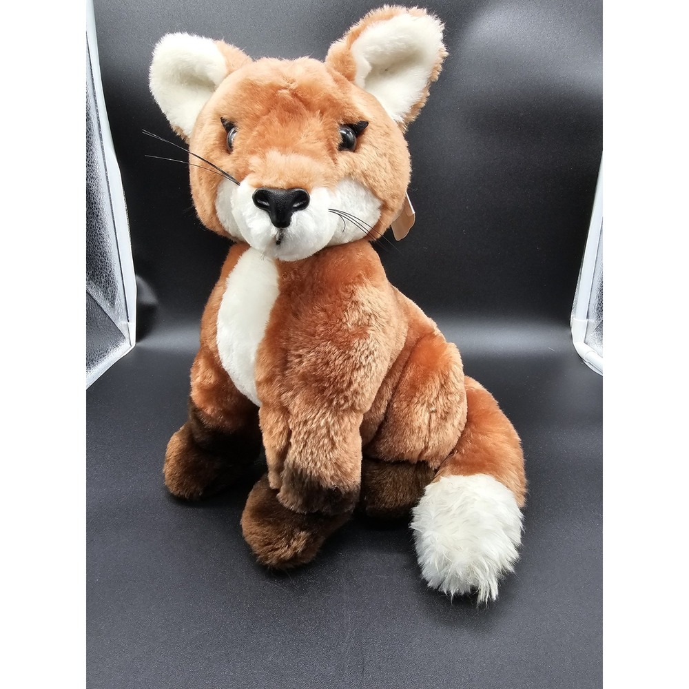 Vintage Dakin Sitting‎ Fox 12" Plush Toy 1982 Korea
